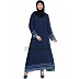 A-line casual abaya in Navy Blue 